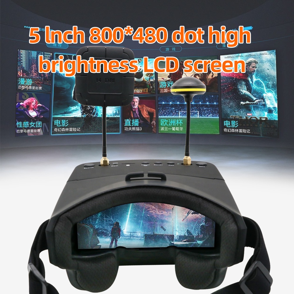 EV800D 5.8G 40CH 5 Inch 800*48 - Fpv Goggles ulasan dan harga