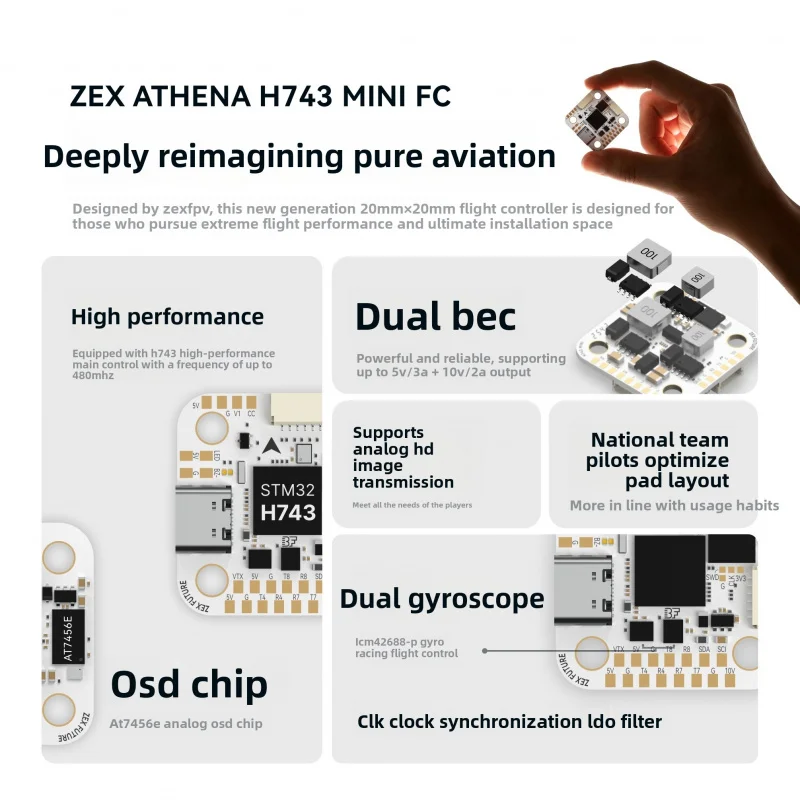 SkyDElZEX ATHENA H743 Mini Fli - Betaflight Fc ulasan dan harga