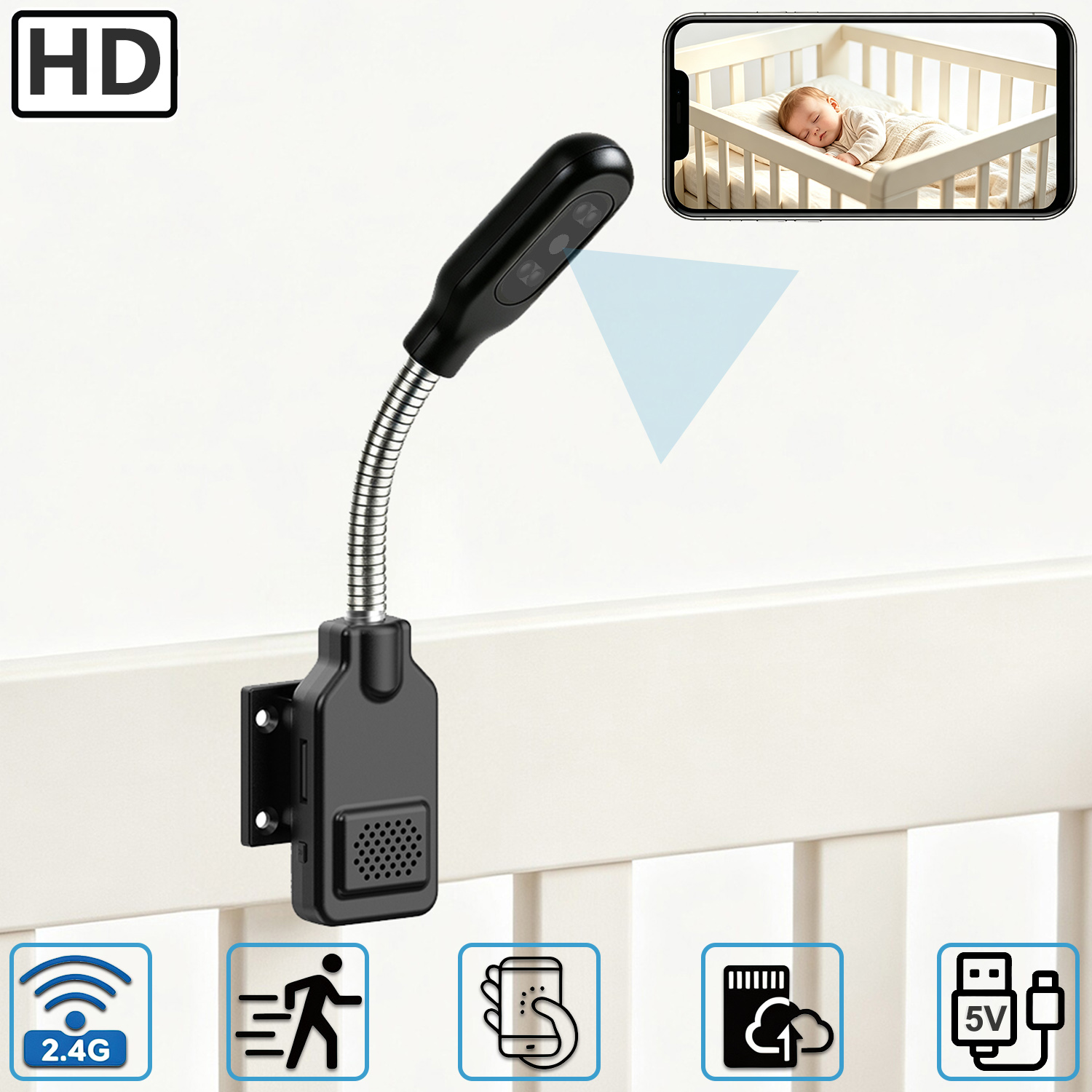 Flexible Gooseneck Baby Pet Mo - Hd Zero Camera ulasan dan harga