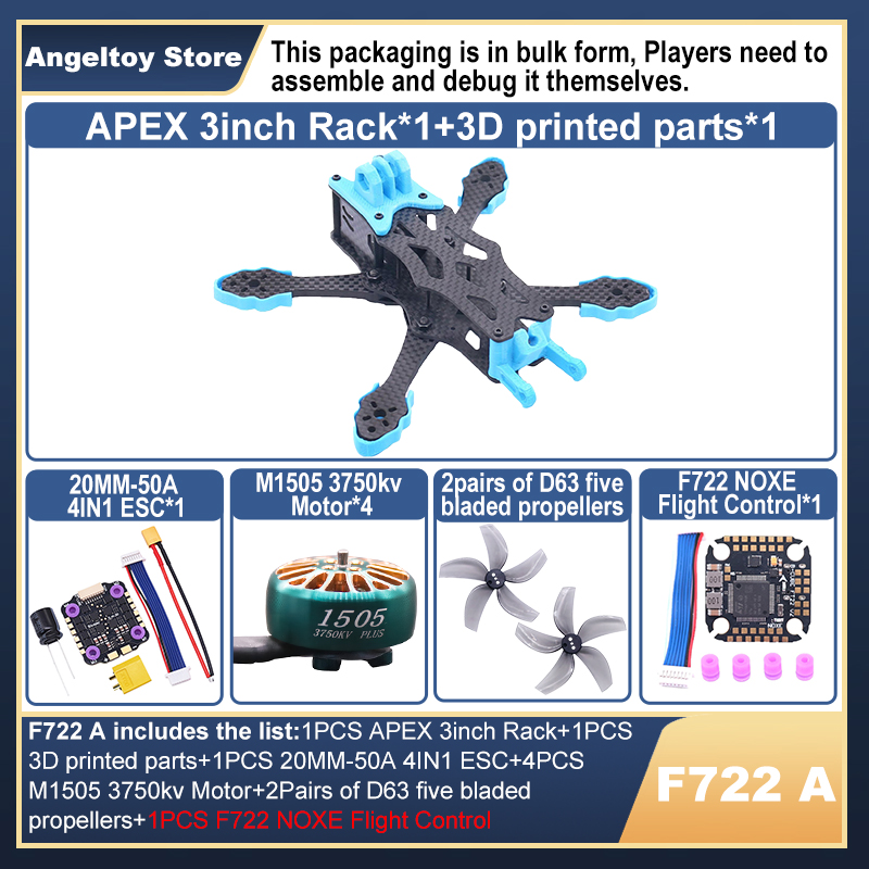 B-CUBE APEX 3inch FPV Drone Fr - F722 Flight Controller ulasan dan harga